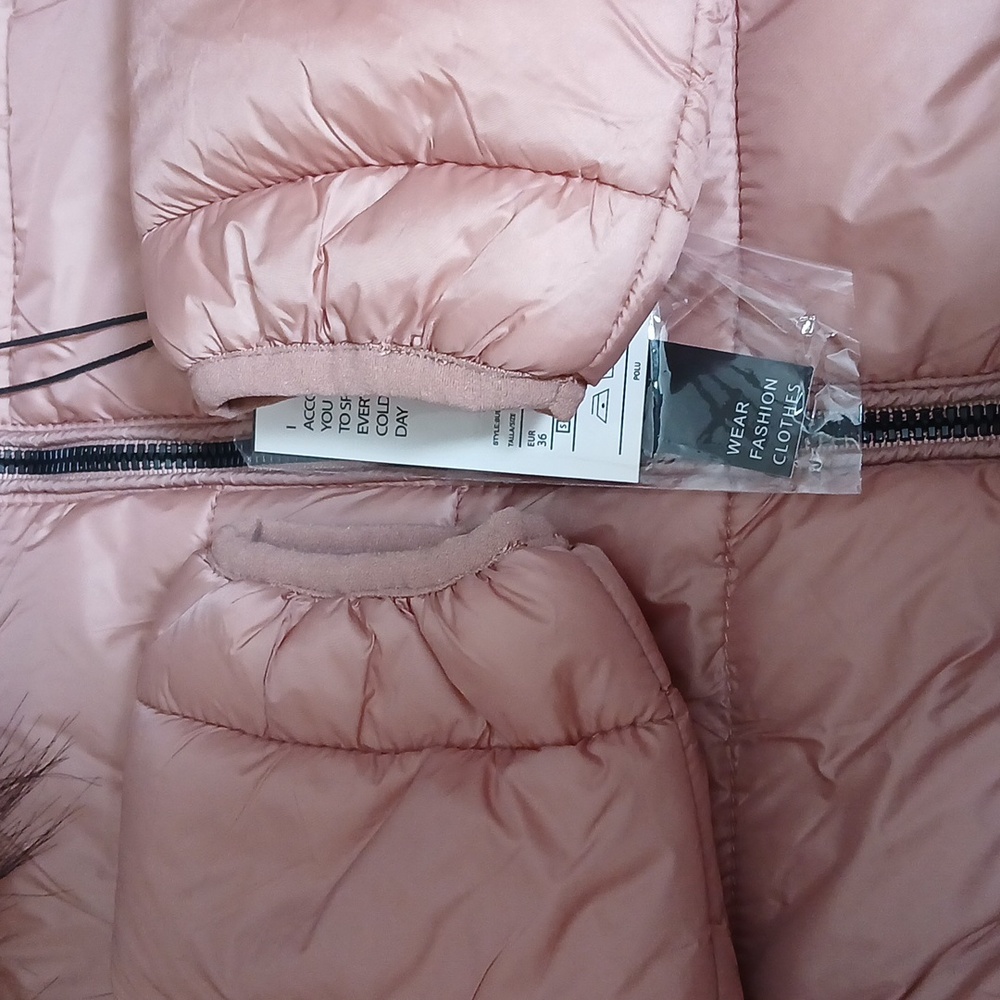 Polu Wonderful  Women's Tan Puffer Jacket Size S - Picture 16 of 16